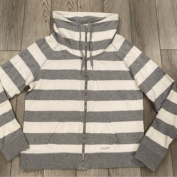 Calvin Klein Performance Zip Sweatshirt Women’s XL Quick Dry Funnel Cowl Neck - Picture 3 of 13